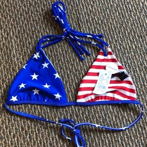 American flag bikini top